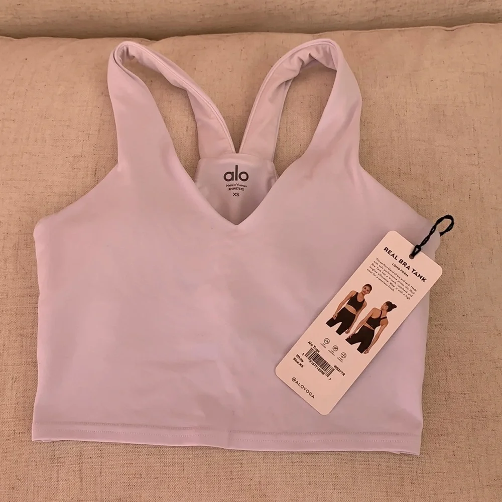 Alo Yoga Real Bra Tank white xs - Picture 3 of 5